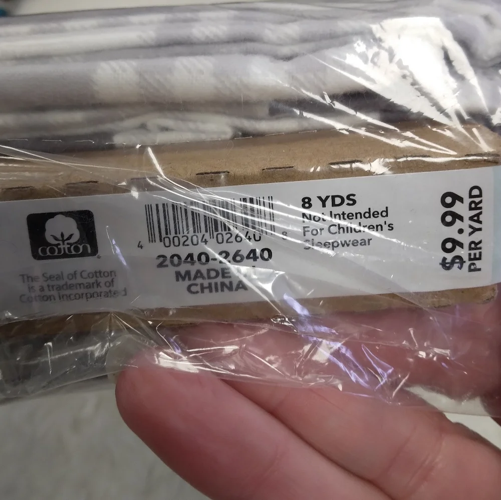 FABRIC Flannel Wilderness Gray, 100% Cotton Flannel, 8 Yard Sealed Bolt